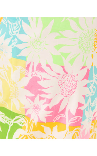 Girls Mini Shelli Dress - Multi Via Sunny Sunflowers