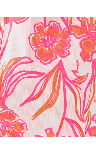 Sadie Shift Romper - Resort White Lovely Long Stems