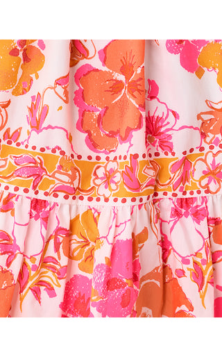 Drena Dress - Resort White Pansy Fansy Engineered