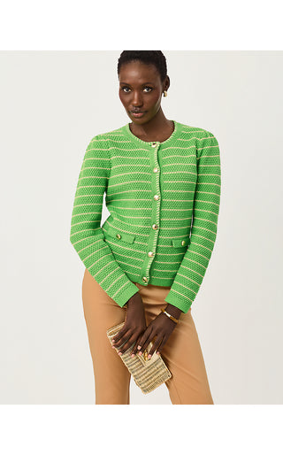 Maysen Cardigan - Chateau Green Beachy Stripe