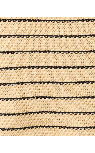 Maysen Cardigan - Heathered Wicker Tan Beachy Stripe
