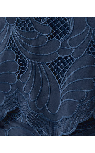 Debra Lace Skirt - Low Tide Navy Sway With Me Scalloped Lace