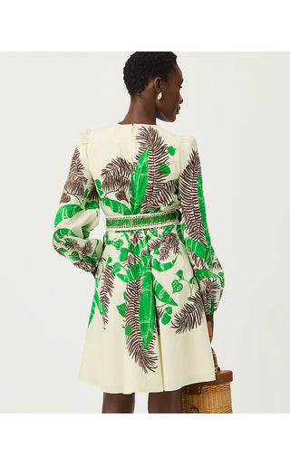 Chyanna Dress - Vanilla Spice Hide And Leaf Engineered