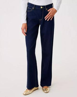 33" Aniston High Rise Straight Jean - Dark Wash