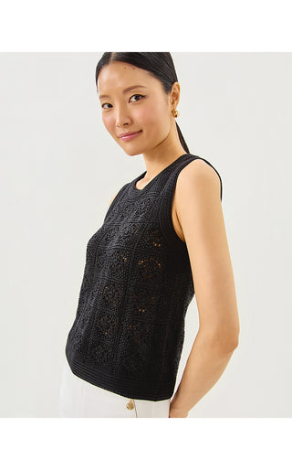 Lenalie Sweater Shell - Black Metallic