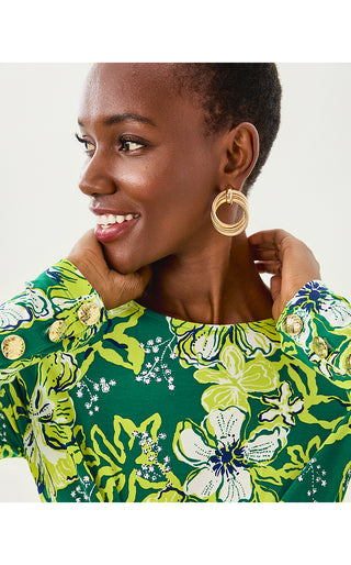 Alessani Maxi Dress - Fiddle Leaf Green Once And Floral