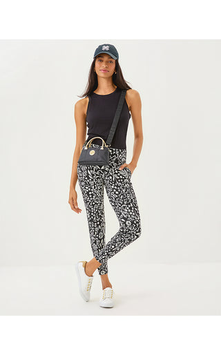 UPF 50+ Luxletic Island Mid Rise Jogger - Noir Purrfect Pounce Knit Jacquard