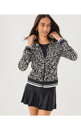 UPF 50+ Luxletic Regate Jacket - Noir Purrfect Pounce Knit Jacquard