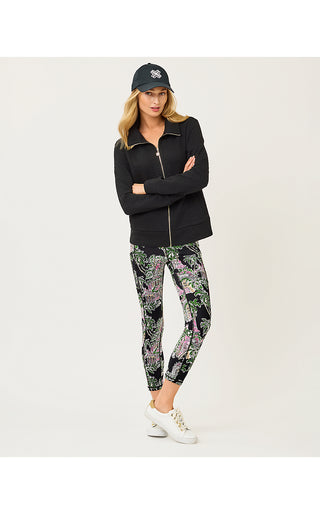 Eleni Zip-Up Jacket - Noir Butterfly Quilted Knit