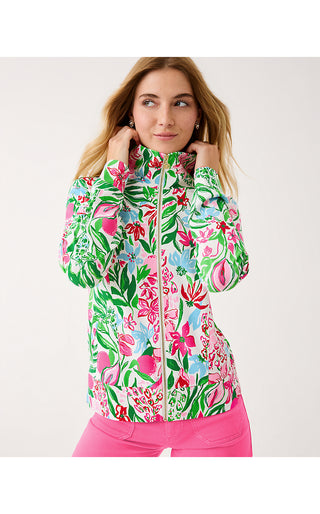 UPF 50+ Eleni Zip-Up Jacket - Multi Glowing Gardens