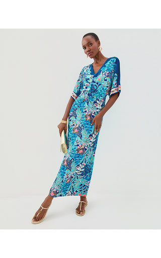 Adalyn Maxi Dress - Starlight Navy Best Fronds Forever Engineered