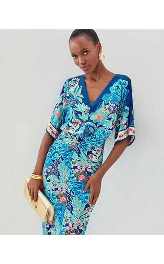 Adalyn Maxi Dress - Starlight Navy Best Fronds Forever Engineered