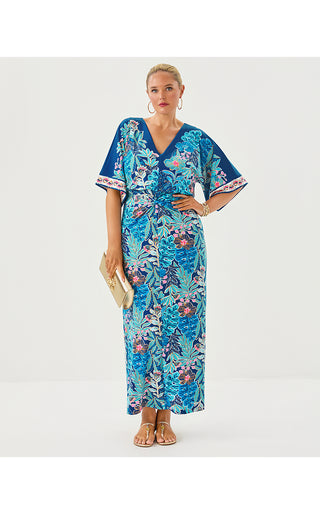 Adalyn Maxi Dress - Starlight Navy Best Fronds Forever Engineered