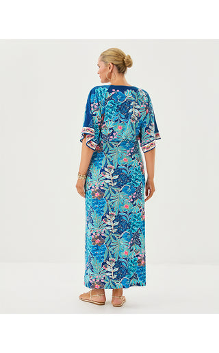 Adalyn Maxi Dress - Starlight Navy Best Fronds Forever Engineered