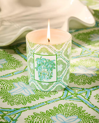 Trellis Printed Candle - Multi Bamboo Logo