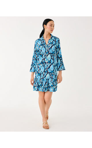 Delany Dress - Low Tide Navy Seashell Splendor
