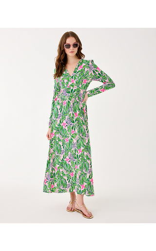 Solene Midi Dress - Conch Shell Pink Roaring With Joy