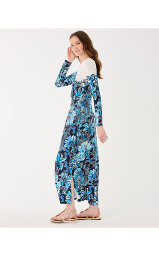 Nyla Maxi Dress - Low Tide Navy Juicy Story Engineered