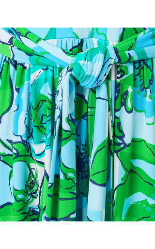 Keenan Maxi Dress - Capri Blue Rousseaus Roses