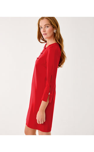 Leyland Shift Dress - Cranberry Red