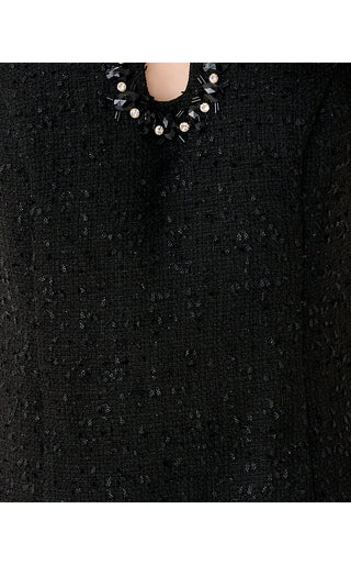 Emmylou Boucle Dress - Noir Chic Chick Boucle