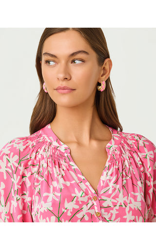 Elsa Short Sleeve Top - Confetti Pink Liza