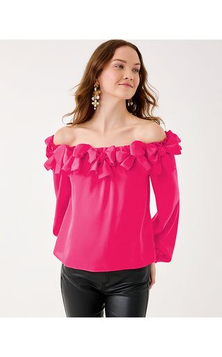 Analea Off The Shoulder Top - Sun Shell Pink
