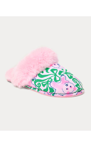 Plush Clara Slipper - Pink Quartz Panda N Bows