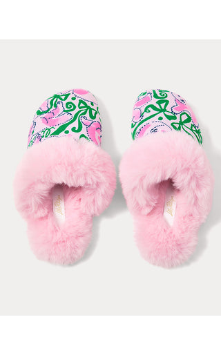 Plush Clara Slipper - Pink Quartz Panda N Bows