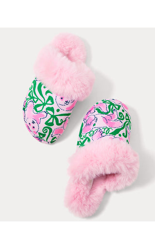 Plush Clara Slipper - Pink Quartz Panda N Bows
