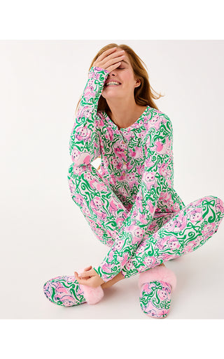 Plush Clara Slipper - Pink Quartz Panda N Bows