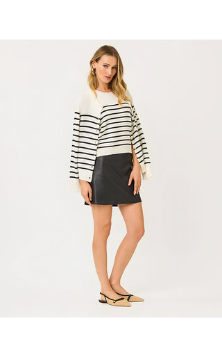 Sarissa Stretch Coated Mini Skirt - Noir