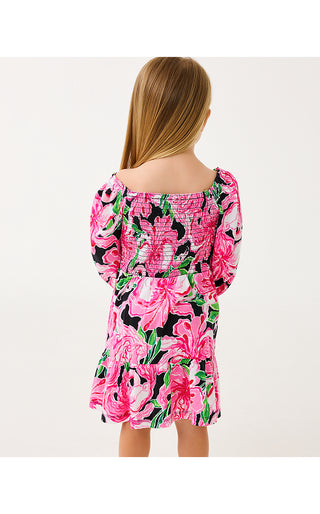 Girls Mini Jilly Long Sleeved Dress - Onyx Party All The Time