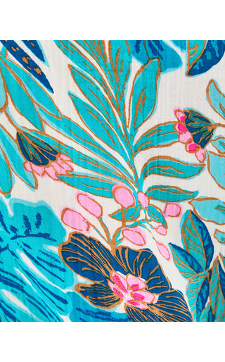 Brett Dress - Breezy Aqua Best Fronds Forever