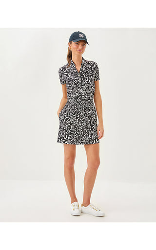 UPF 50+ Luxletic Love Active Dress - Noir Purrfect Pounce Knit Jacquard