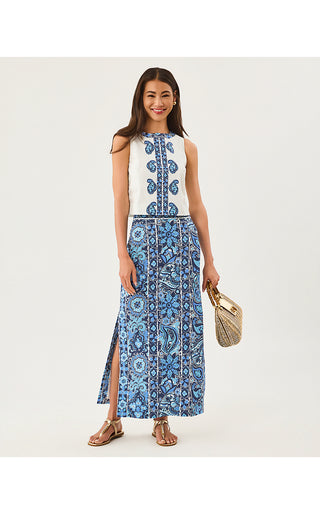 Sanders Maxi Skirt - Low Tide Navy The Casbah Engineered