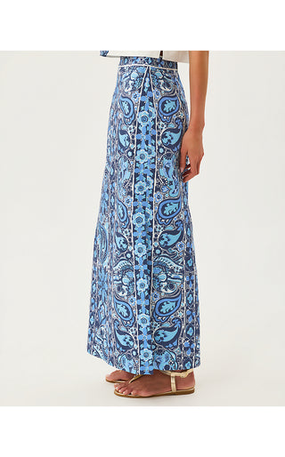 Sanders Maxi Skirt - Low Tide Navy The Casbah Engineered