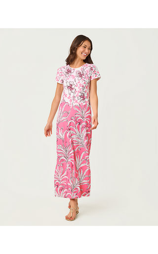 UPF 50+ Kaden ChillyLilly Maxi Dress - Confetti Pink Bumbley Buzz Engineered