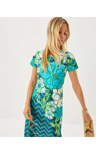 UPF 50+ Kaden ChillyLilly Maxi Dress - Starlight Navy Chevs Kiss Engineered