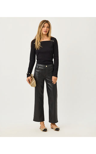 Beaty Long Sleeve Knit Top - Noir
