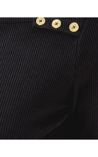 Beaty Long Sleeve Knit Top - Noir