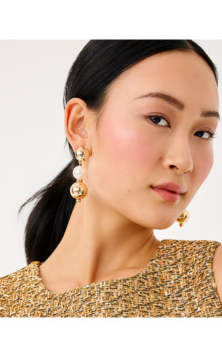 Moonlight Magic Earrings - Gold Metallic