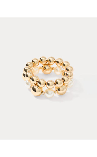 Moonlight Magic Stretch Bracelet - Gold Metallic