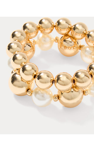 Moonlight Magic Stretch Bracelet - Gold Metallic
