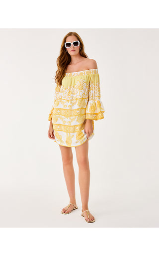 Kaori Dress - Golden Glow Juicy Story Engineered Woven Dress