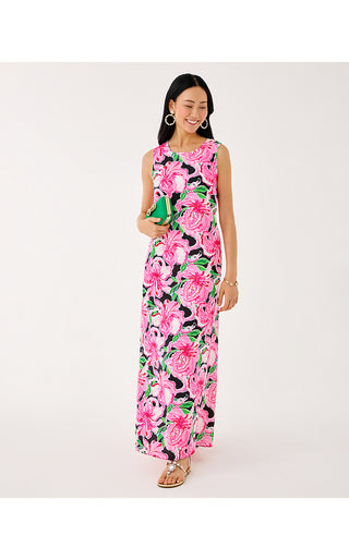Iris Silk Maxi Dress - Onyx Party All The Time