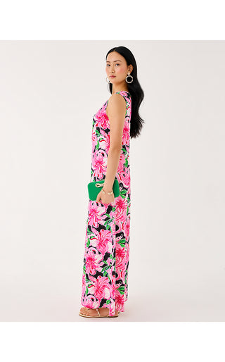 Iris Silk Maxi Dress - Onyx Party All The Time
