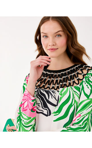 Jaycen Maxi Dress - Coconut Prancing In The Moonlight Engineered