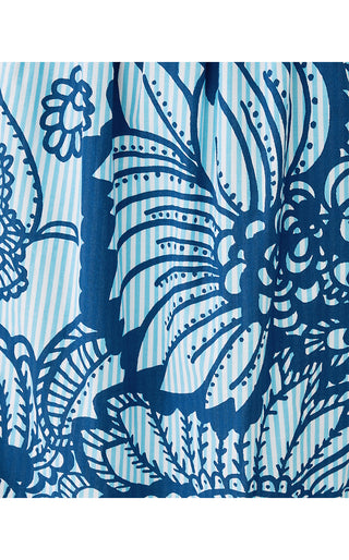 Hadly Short Sleeve Smocked Dress - Starlight Navy Proud As A Peacock Stripe