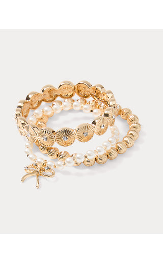 Tis The Season Bracelet Set - Gold Metallic